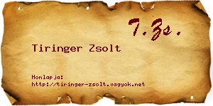 Tiringer Zsolt névjegykártya